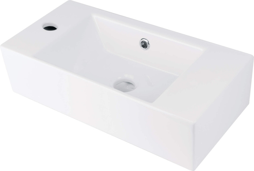 DEANTE Umywalka ceramiczna nablatowa - lewa