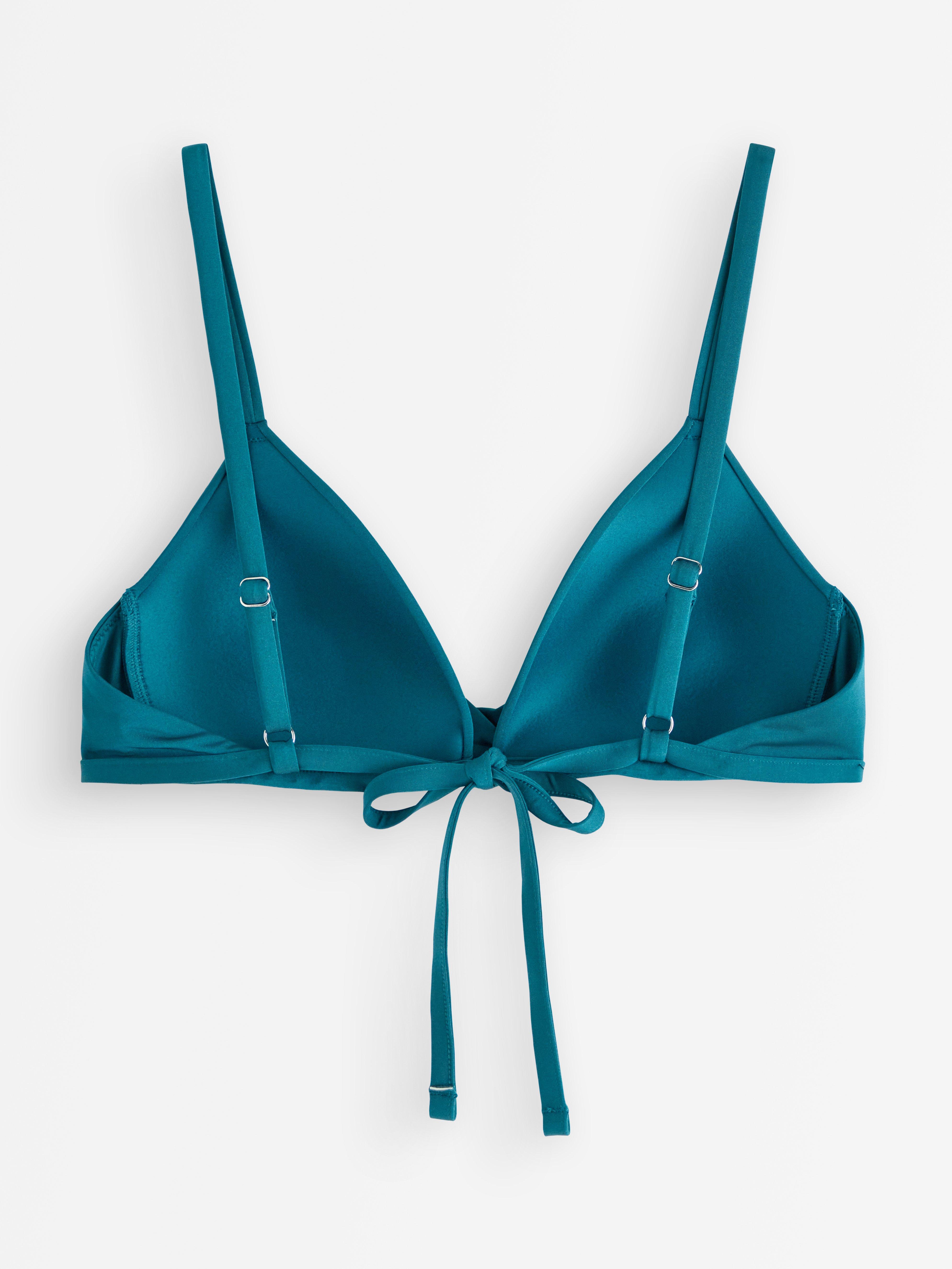 Top de bikini acolchado color azul marino oscuro