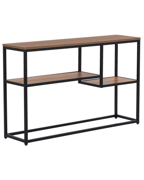 Konsola stolik 120cm 2 półki ciemne drewno