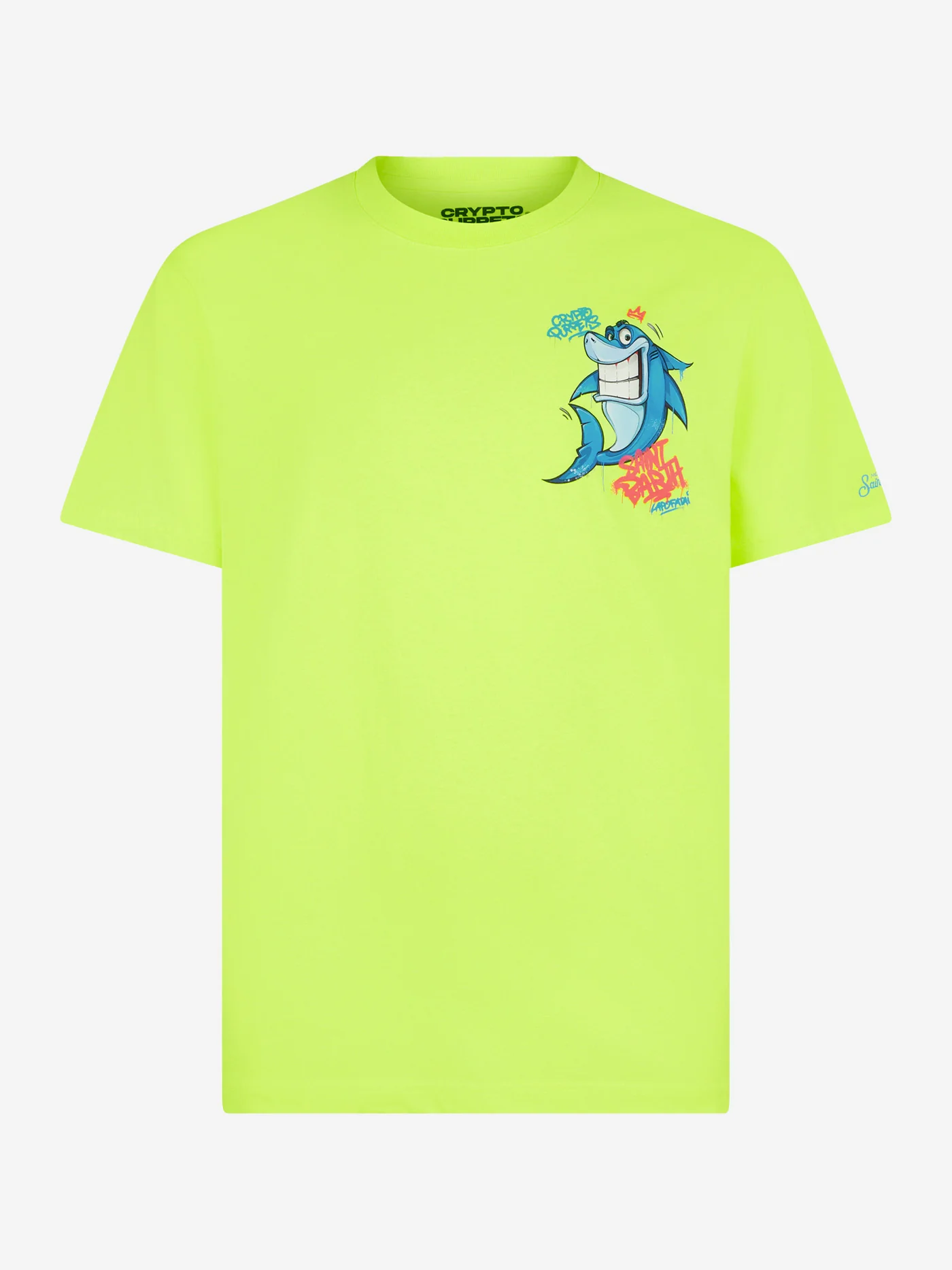 Herre-T-shirt med hajprint | CRYPTO PUPPETS® SPECIAL EDITION