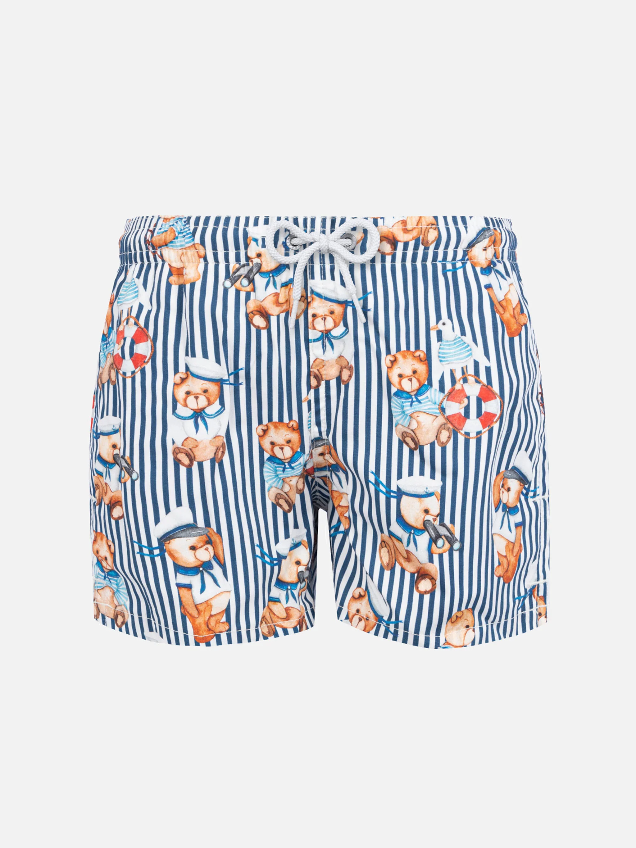 Katoenen zwempak voor jongens met matrozenprint.