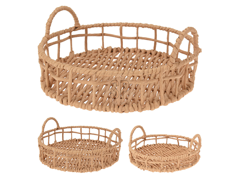 Taca Natural papierowa 30 cm brązowa