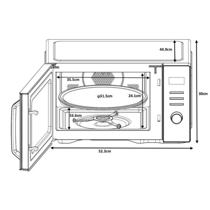 Microondas - CONTINENTAL EDISON - CEMO29BC - 29 L - Combinado - Negro