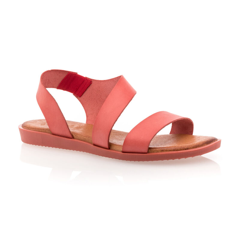 Oransje sandaler / sko med åpen tå til dame