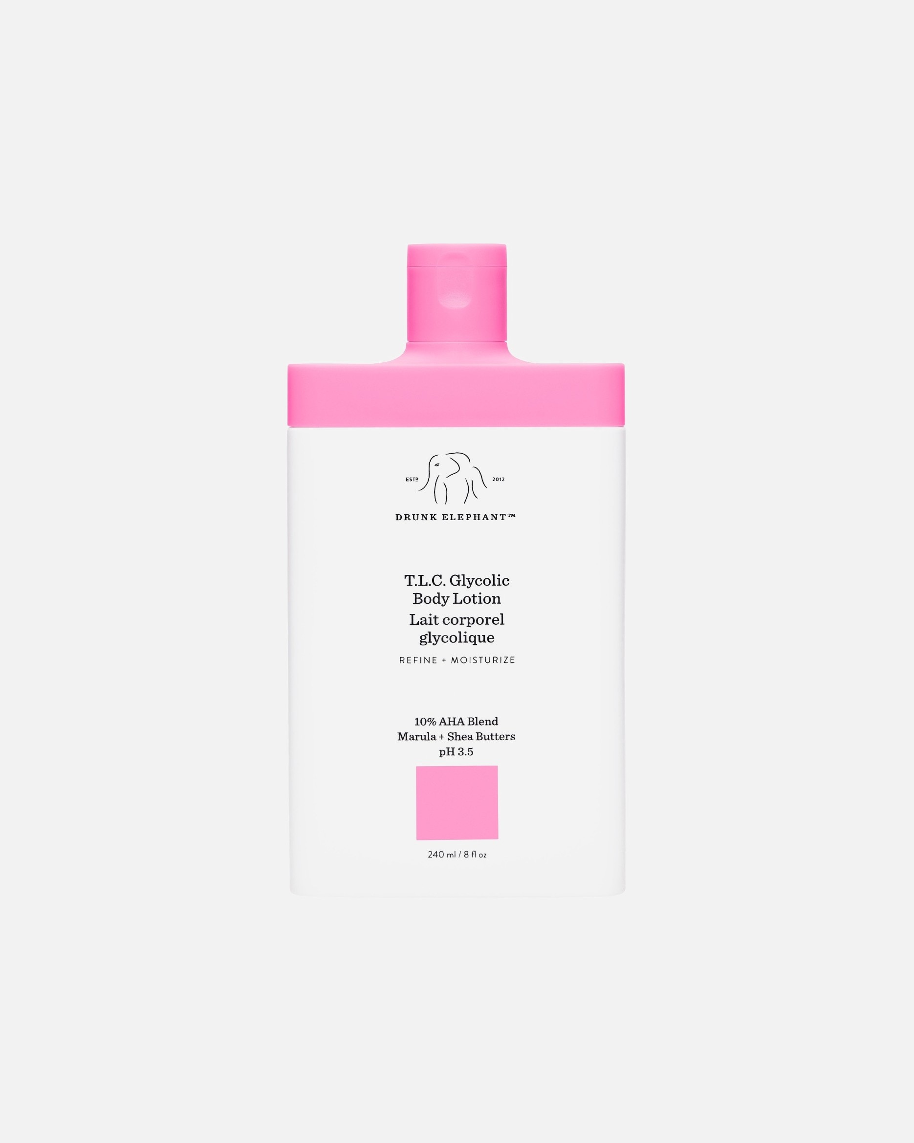 „Drunk Elephant“ kūno losjonas TLC glikolio kūno losjonas – 240 ml