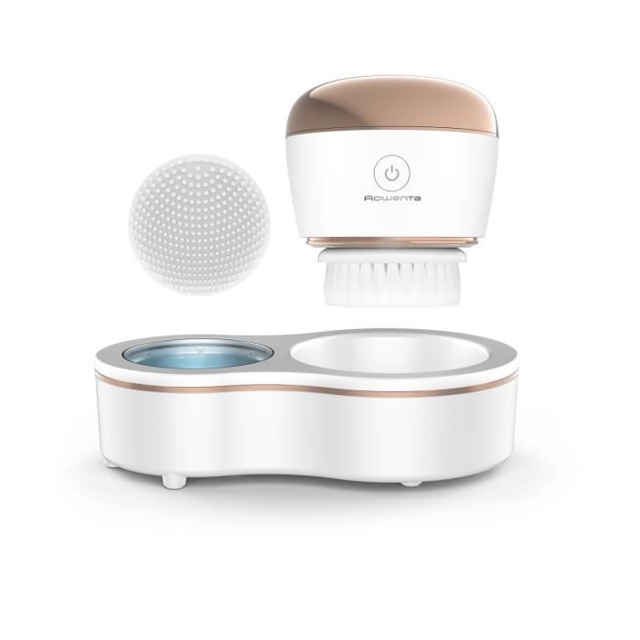 Rowenta LV4020F0 Facial Cleansing Brush, Radiance Booster, 1-Minute Routine, Removes Makeup, Cleanses, Can Be Used Under Water, Evens Complexion