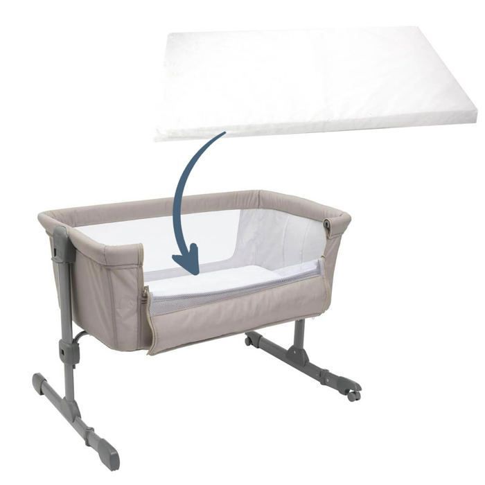 Babycalin - Co-sleeping mattress with two sleeping surfaces - Removable cover - Mattress for co-sleeping 83x50 cm