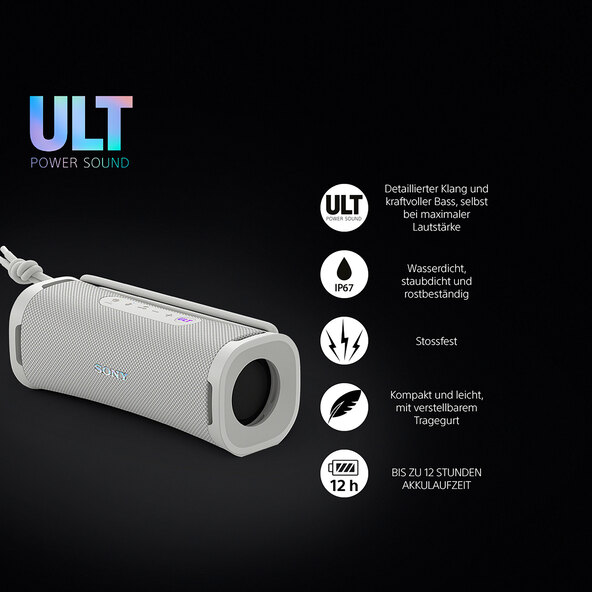 Portable BT party speaker SRS-ULT10W, white