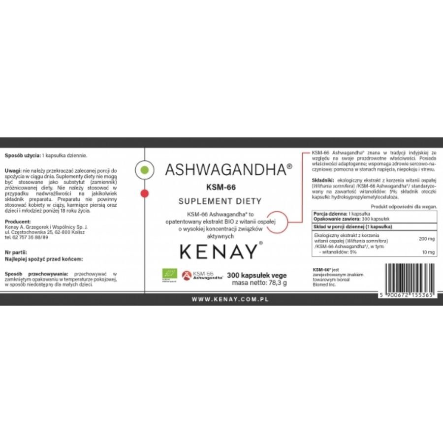 Ashwagandha de Kenay KSM-66