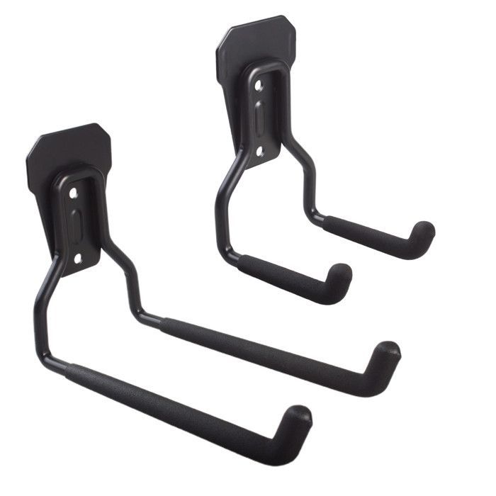 Juego de 2 estantes de pared para garaje Maclean, de acero, con una carga máxima de 35 kg, modelos MC-439 + MC440, para neumáticos, herramientas de jardín, escaleras, etc.