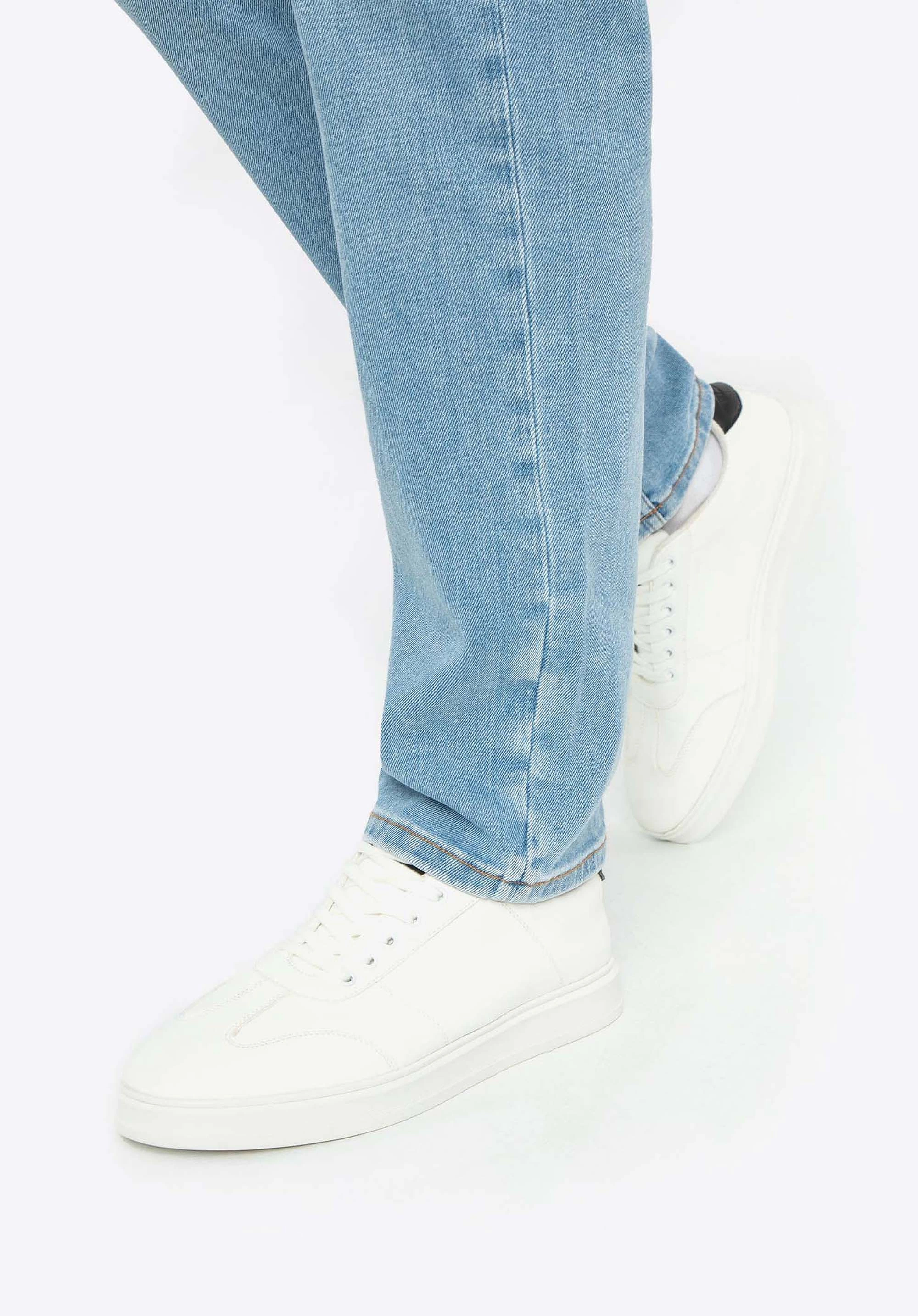 Męskie sneakersy z ekoskóry klasyczne białe