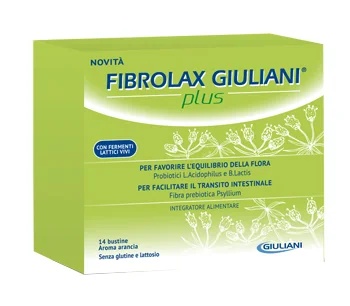GIULIANI Fibrolax Giuliani Plus Nahrungsergänzungsmittel zur Förderung der Darmpassage und Wiederherstellung der Darmflora 14 Beutel