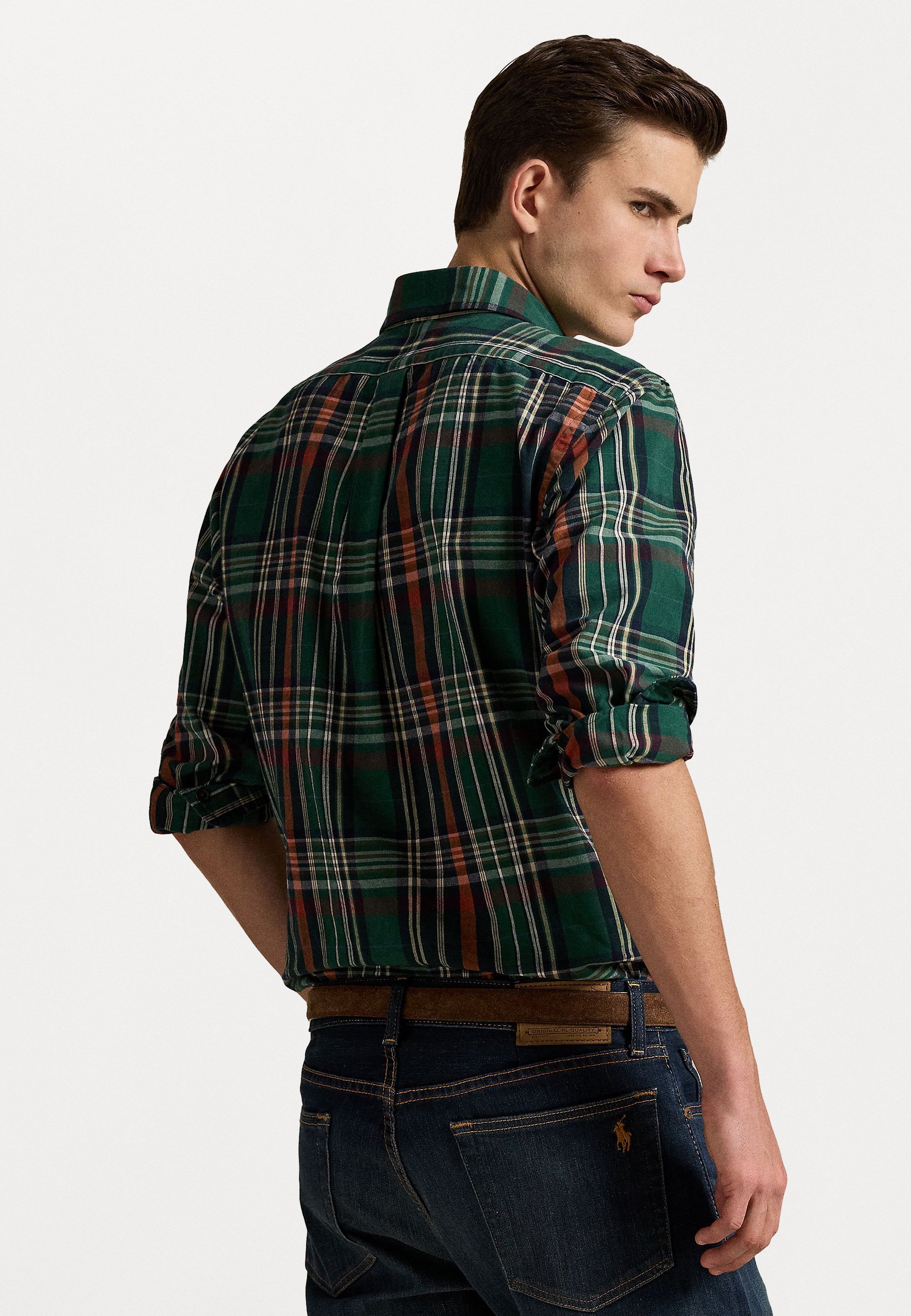 Polo Ralph Lauren CUSTOM FIT PLAID OXFORD SHIRT - Shirt - pine wine multi