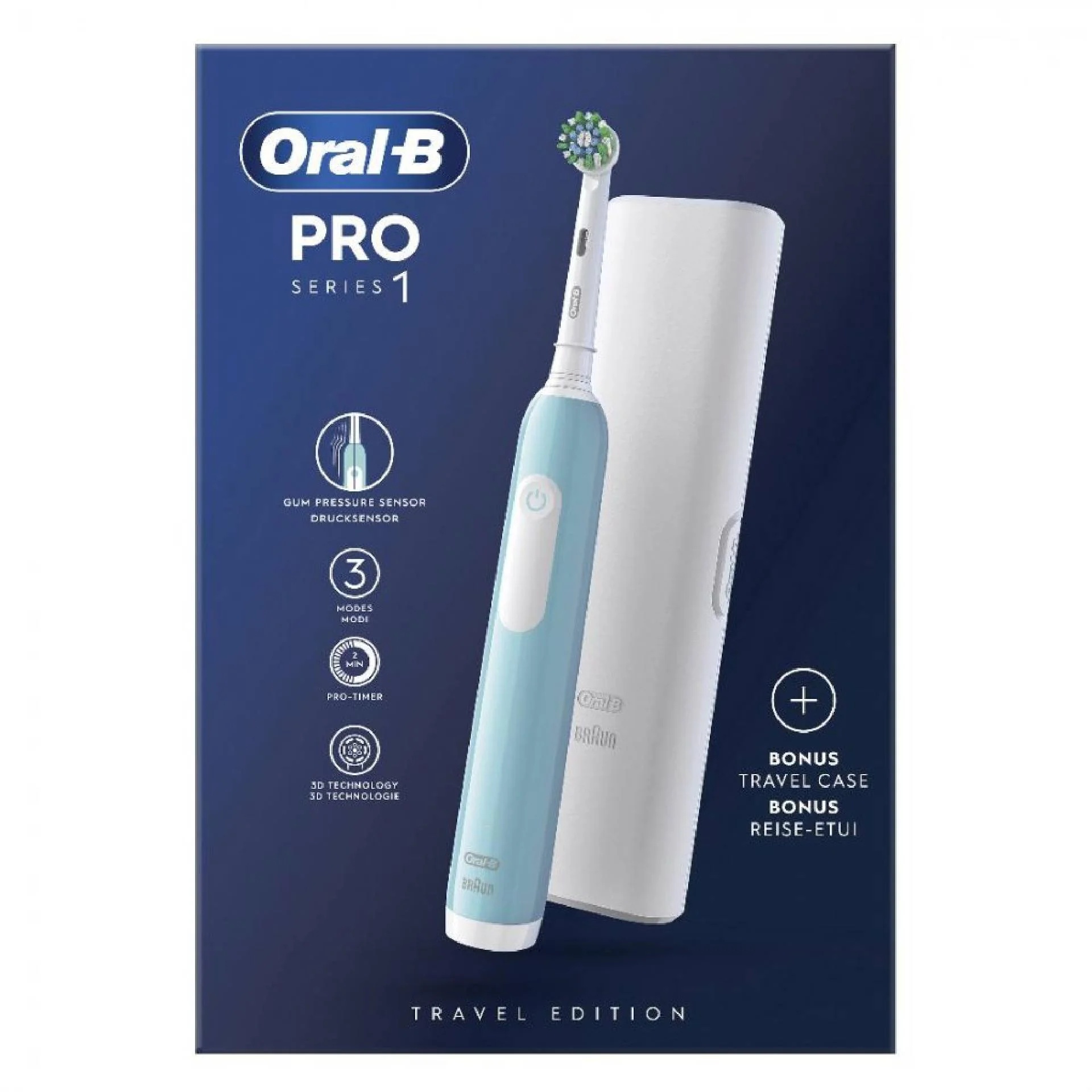 ORAL-B Oralb Pro 1 Bleu Balayage Électrique+Tc
