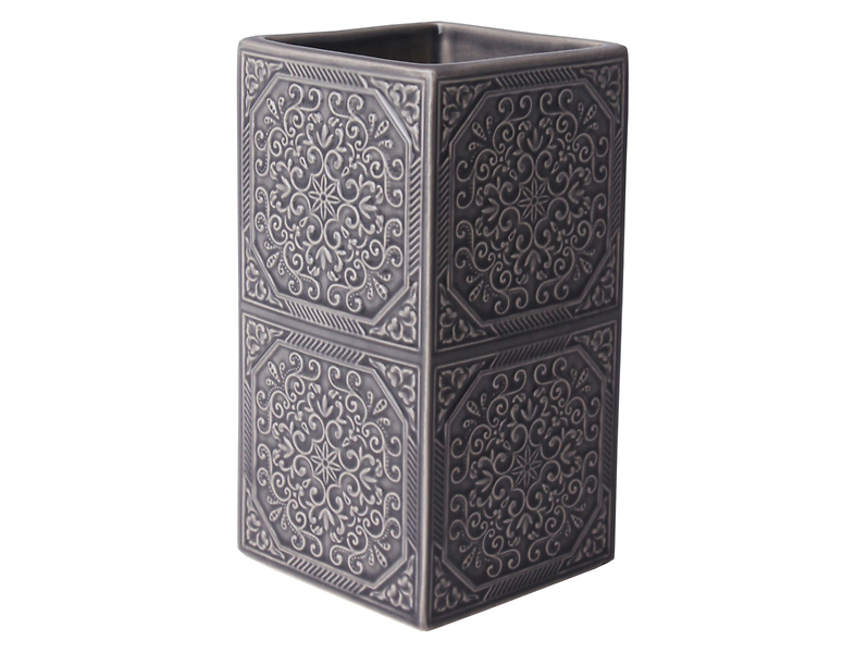 Kubek na szczoteczki do zębów ceramiczny Maur szary
