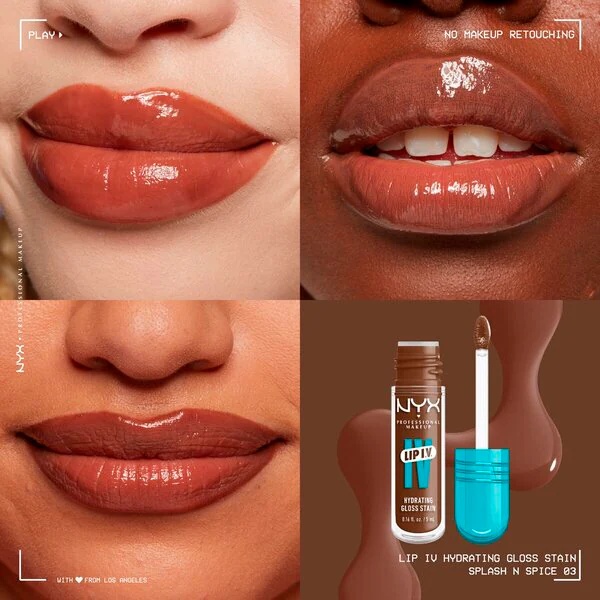 NYX Professional Makeup Lip IV 03 Splash N Spice mitrinošs lūpu spīdums<br>