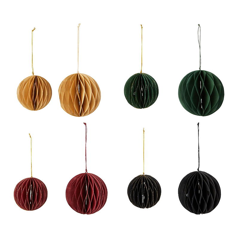 Papierkugeln für Zuhause, Wabenform, 2er-Pack, 8/10 cm