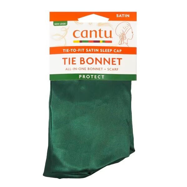 Cantu satīna kaklasaites tipa naktscepure<br>zaļa