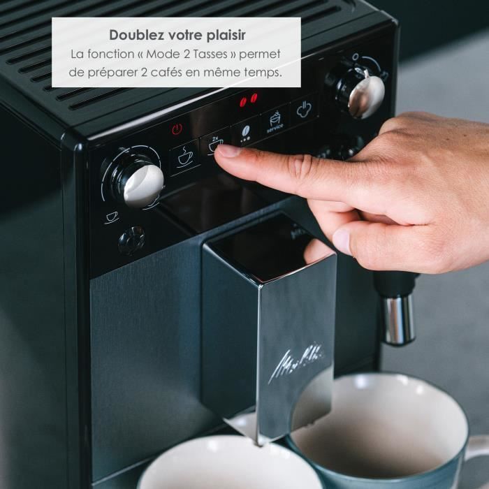 Coffee machine - MELITTA - Avanza F270-100 - 1.5 L water tank - 250 g bean hopper - 1450 W - Titanium grey
