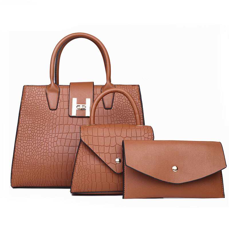 Ensemble rétro 3 pièces, grande capacité, sacs bandoulière de luxe en cuir pour femme, collection 2021, livraison gratuite