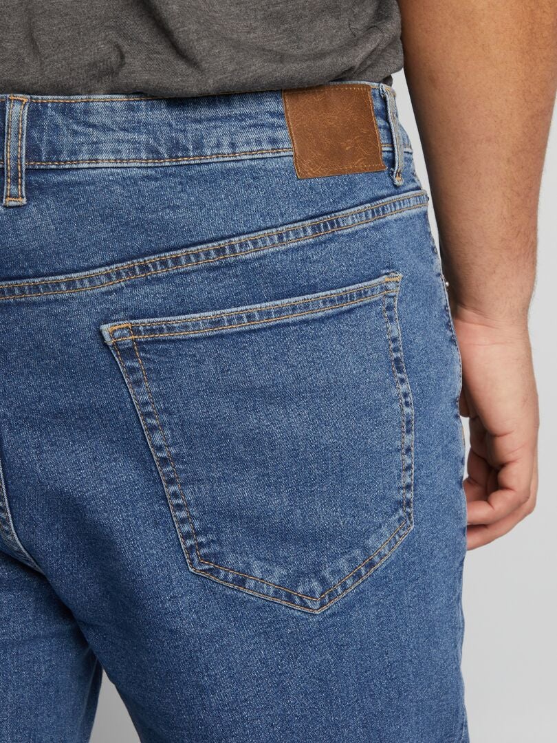 Pantalones vaqueros de pierna recta con 5 bolsillos - L30 - AZUL