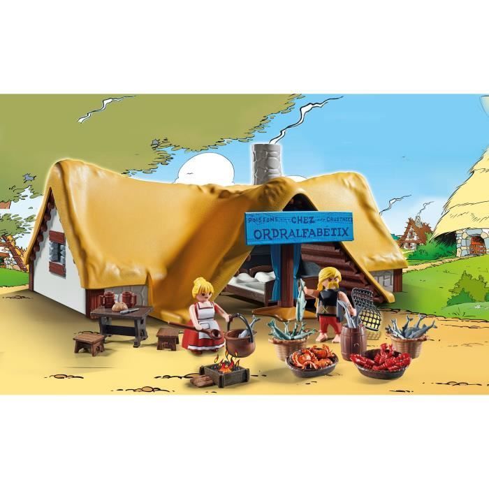 PLAYMOBIL 71266 Asterix La capanna di Ordralfabetix, Il villaggio di Asterix, Giocattolo da collezione, Età 5+