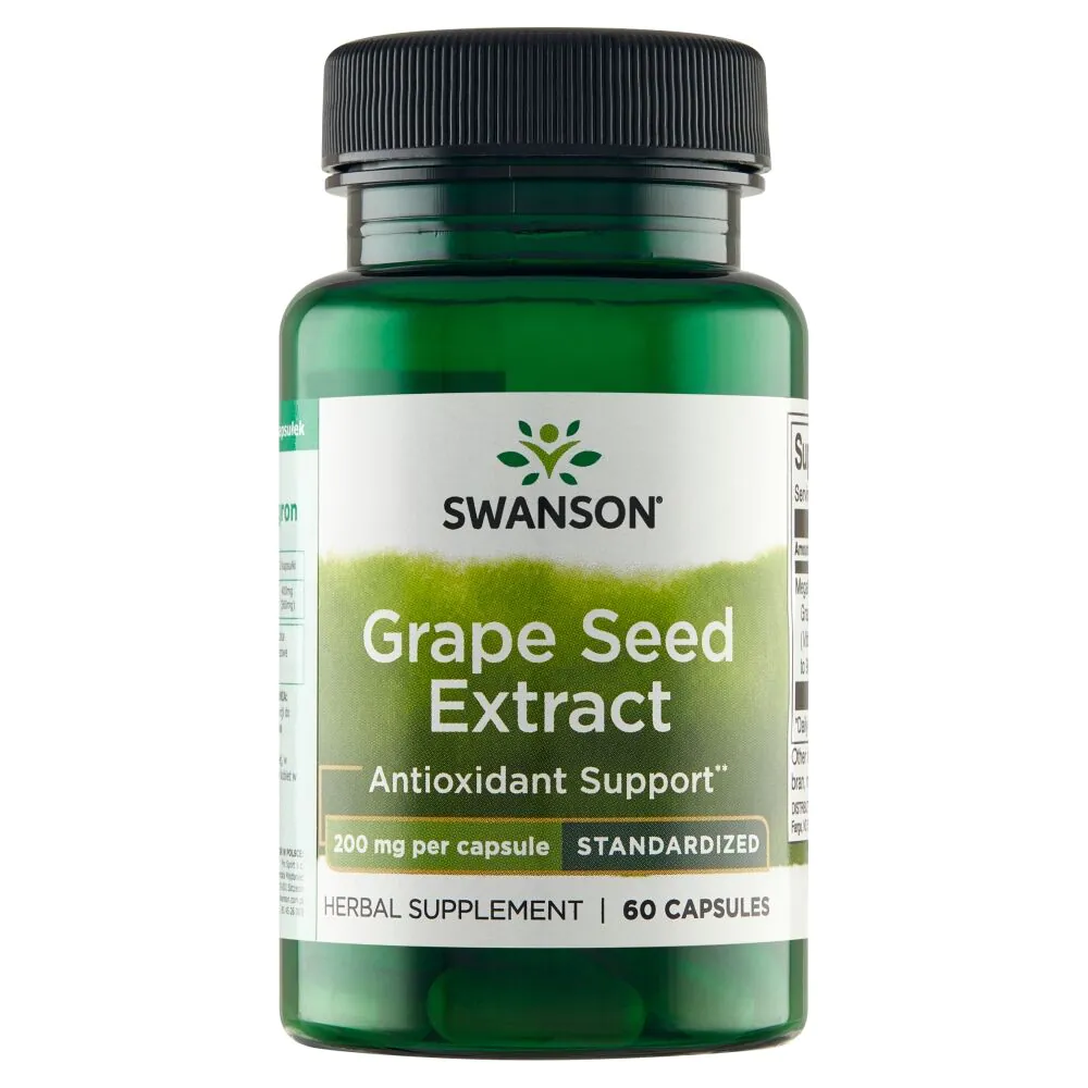 Swanson Grapeseed Extract Ekstrakt z nasion winogron 200 mg Kapsułki