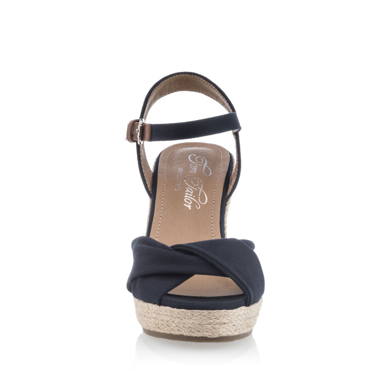 Blaue Damen-Espadrilles mit Seilsohlen