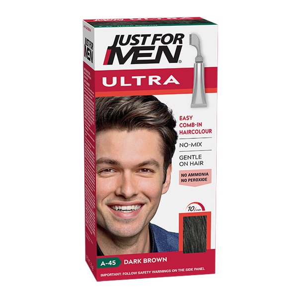 Barva na vlasy Just For Men Ultra A45 Tmavě hnědá | Dárky pro tátu | Superdrug