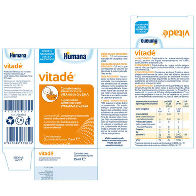 Vitadé Vitadé D-vitamiinilla ja DHA:lla 15 ml 15 ml