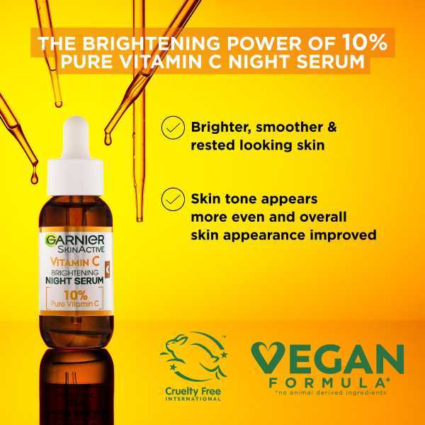 Garnier Nachtserum, 10% Pure Vitamine C & Hyaluronzuur