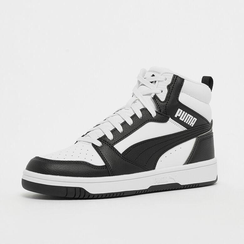Rebound V6 Mid Jr puma wit/puma zwart/schaduwgrijs (GS)