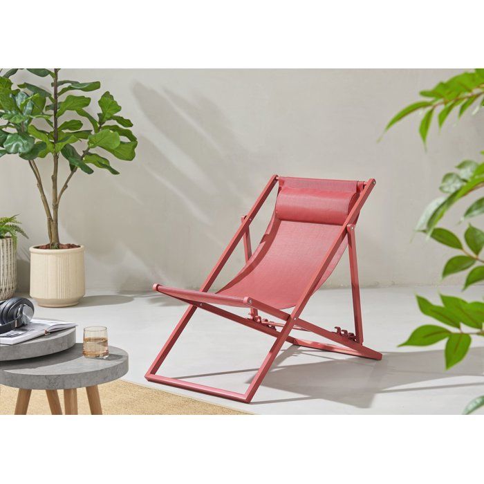 Chilienne PAROS - Structure en acier - L 63 x P 104 x H 85 cm - Terracotta