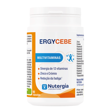 Nutergia ErgyCebe Monivitamiinit Sinkki-kromi Monivitamiini 12 Vitamiinia 90 kapselia 90 kapselia