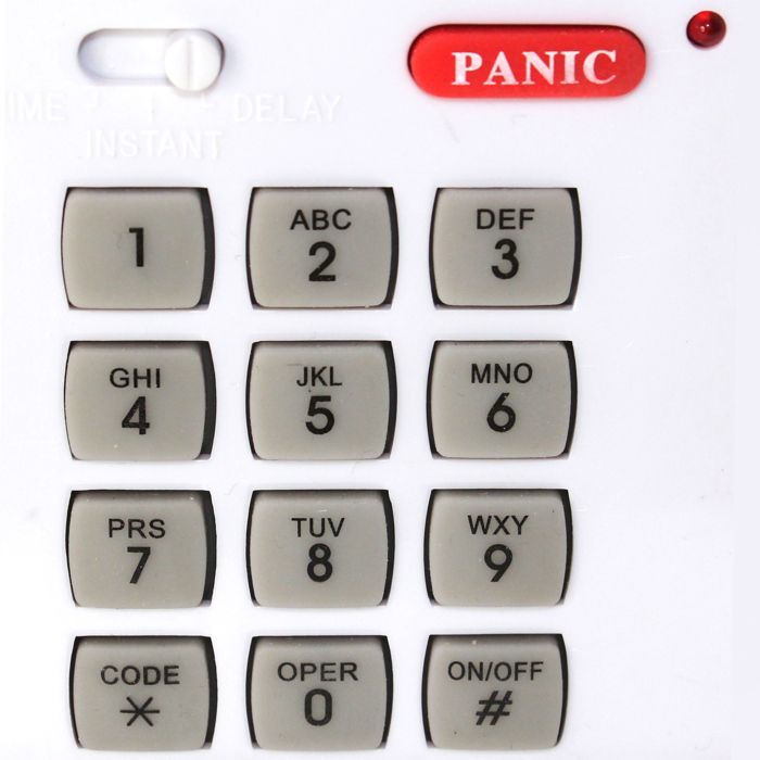 Kit de alarma inalámbrico con sirena y detector de movimiento - Alcance de detección de 100° y 5 m - Sirena, teclado, botón de pánico - Seguridad