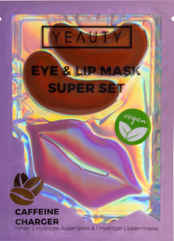 Super set maski za oči i usne s kofeinom Maske za lice