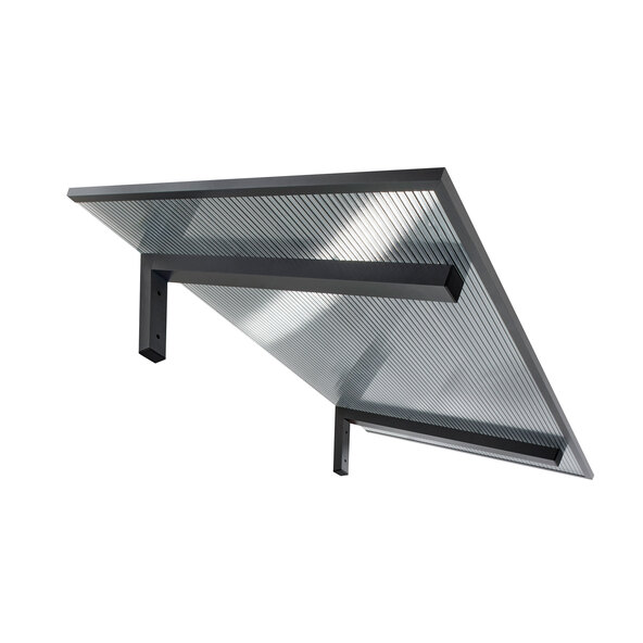 Copertină tip acoperiș PT/SE, antracit, 16 mm, cu dungi