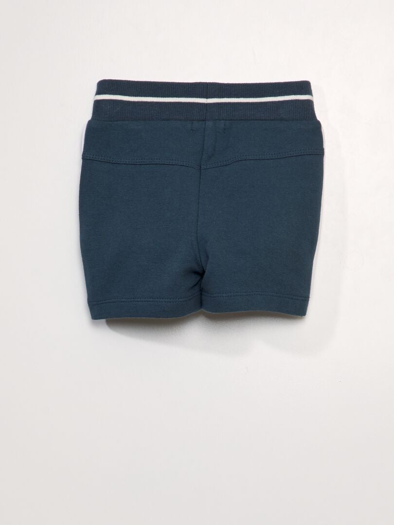 Shorts de moletom esportivo - azul