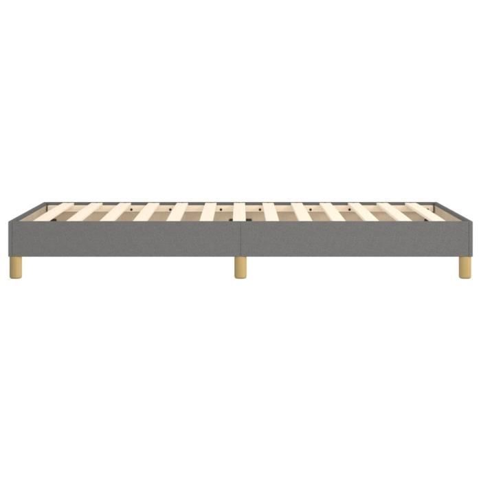 Base de cama de muelles KEENSO - Gris oscuro - 80x200 cm - Tejido de poliéster - Alta calidad