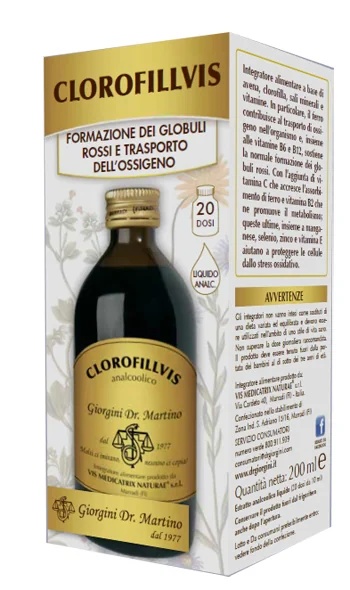 DR. GIORGINI Dr. Giorgini Clorofillis alkoholfreies flüssiges Nahrungsergänzungsmittel 200 ml