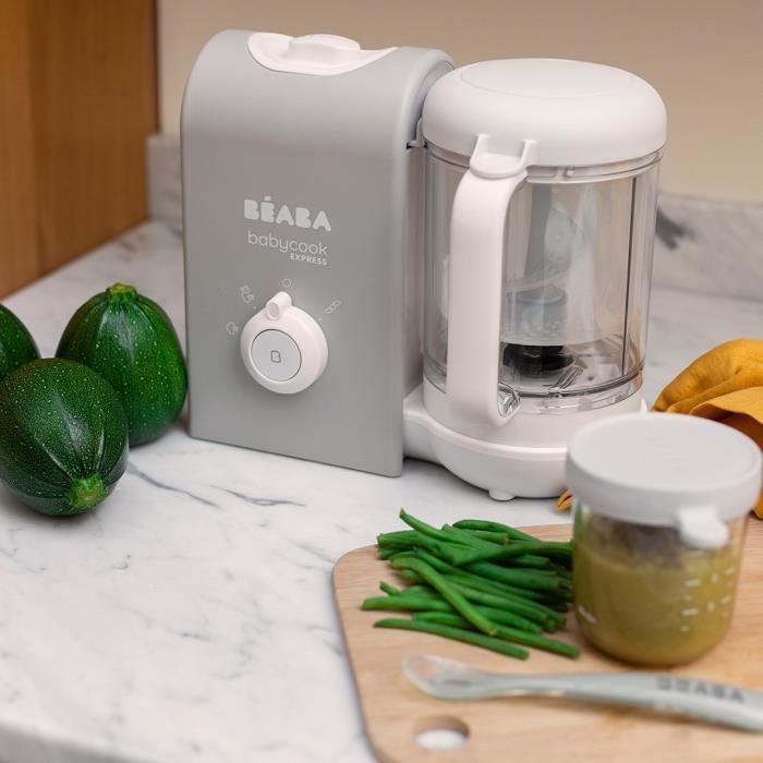 BEABA, Babycook Express, Babymadmaskine, 4-i-1 Blender-Komfur, Fløjlsgrå