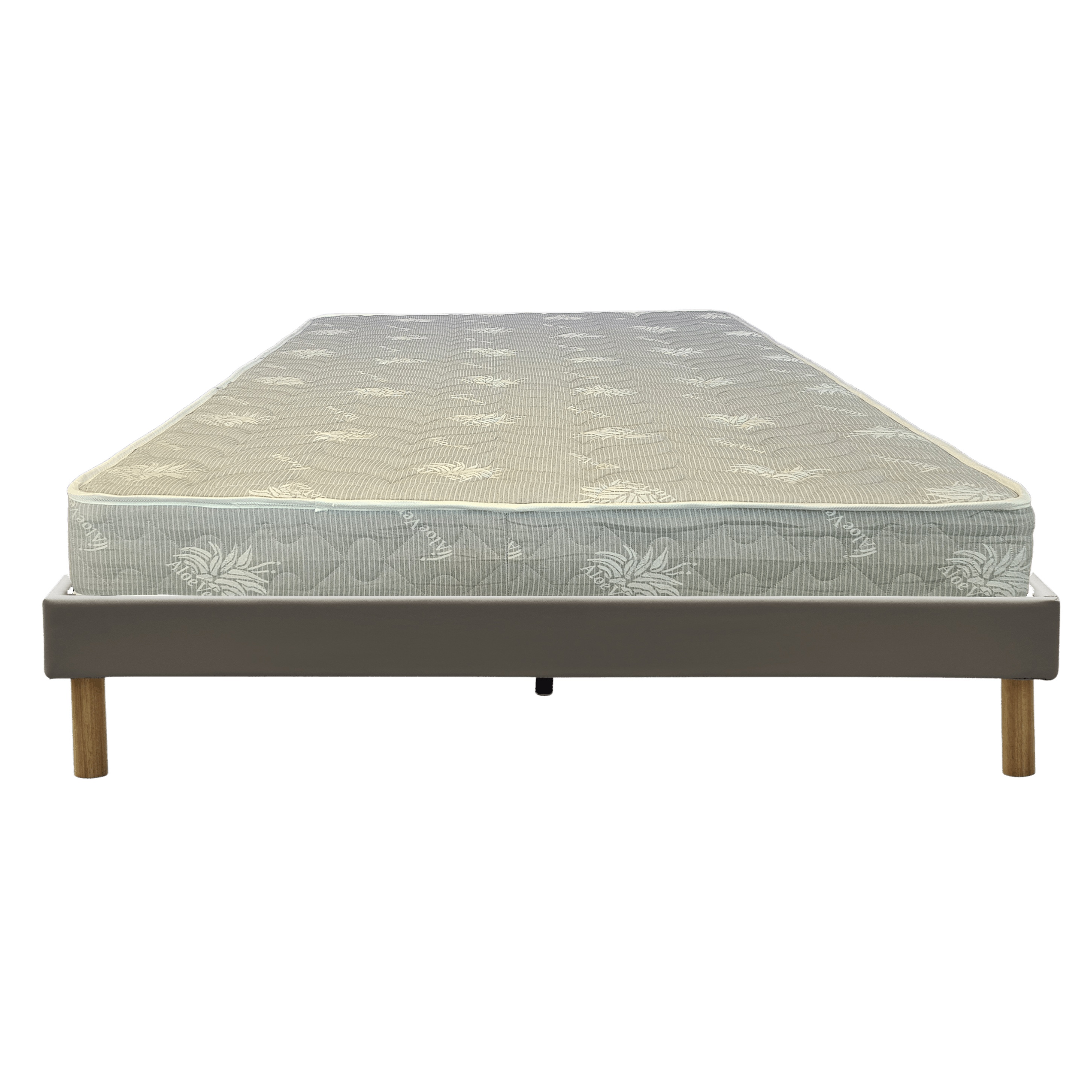 Colchón de látex Mina con base de láminas Gregory gris de 200x200 cm - Soporte suave y firme.