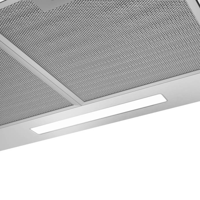 Exaustor de 60 cm, Classe Energética A++, 350 m³/h, Recirculação e Extração, Iluminação LED, Aço Inoxidável