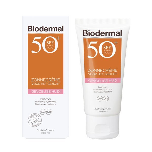 Biodermal Sensitive Skin SPF50+ krema za sunčanje za lice<br>50ml