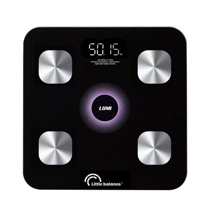 Balanza electrónica de baño - LITTLE BALANCE - 8861 i-Lumi - 180 kg - Incrementos de 50 g - Conexión Bluetooth