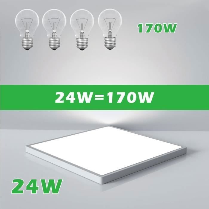 DORLINK Plafonnier LED Étanche IP50 - Design Moderne - Classe Énergétique E - Pour Salle d’Eau Cuisine Séjour