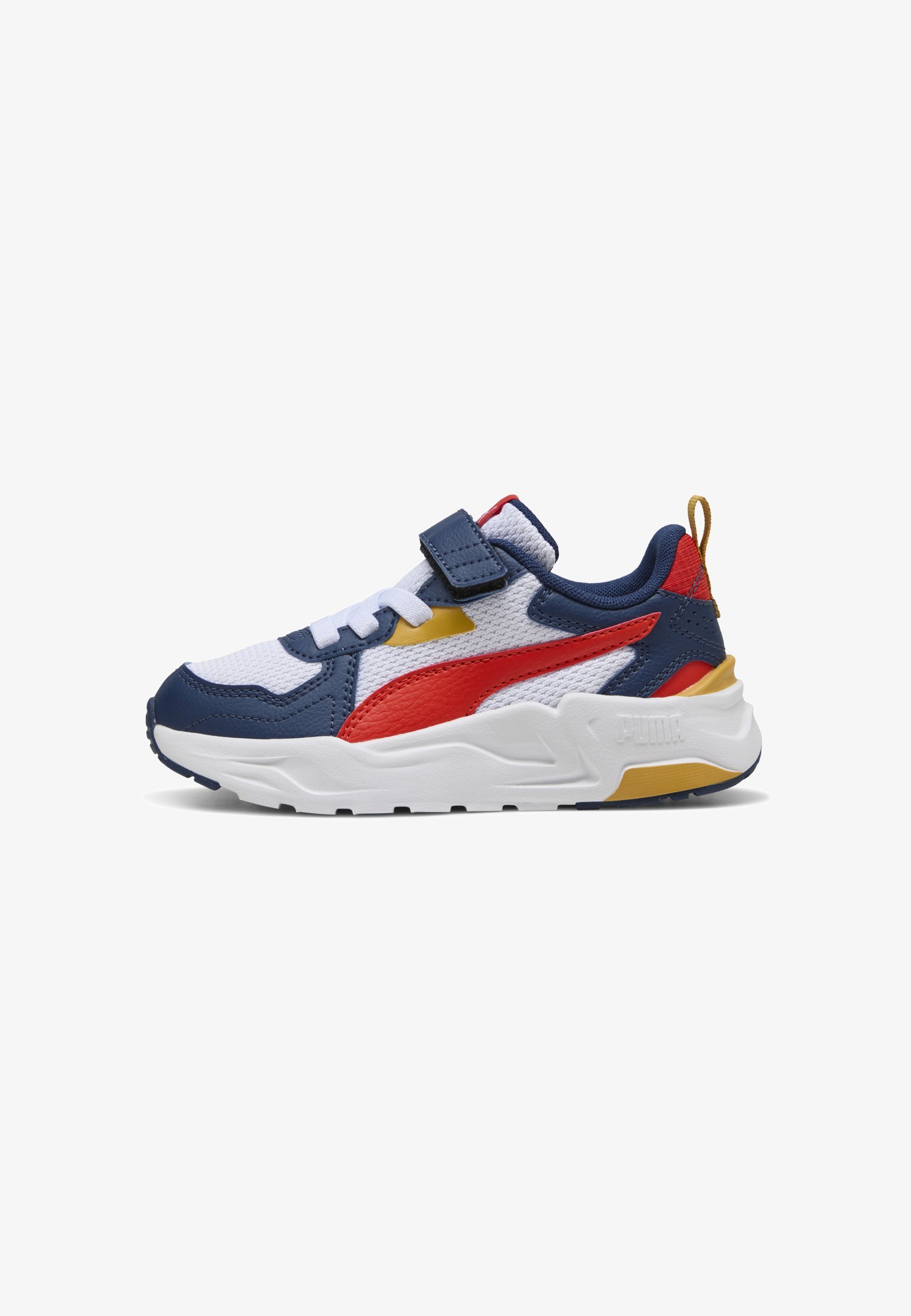 Puma TRINITY LITE - Sneakers - wit felrood Perzisch blauw