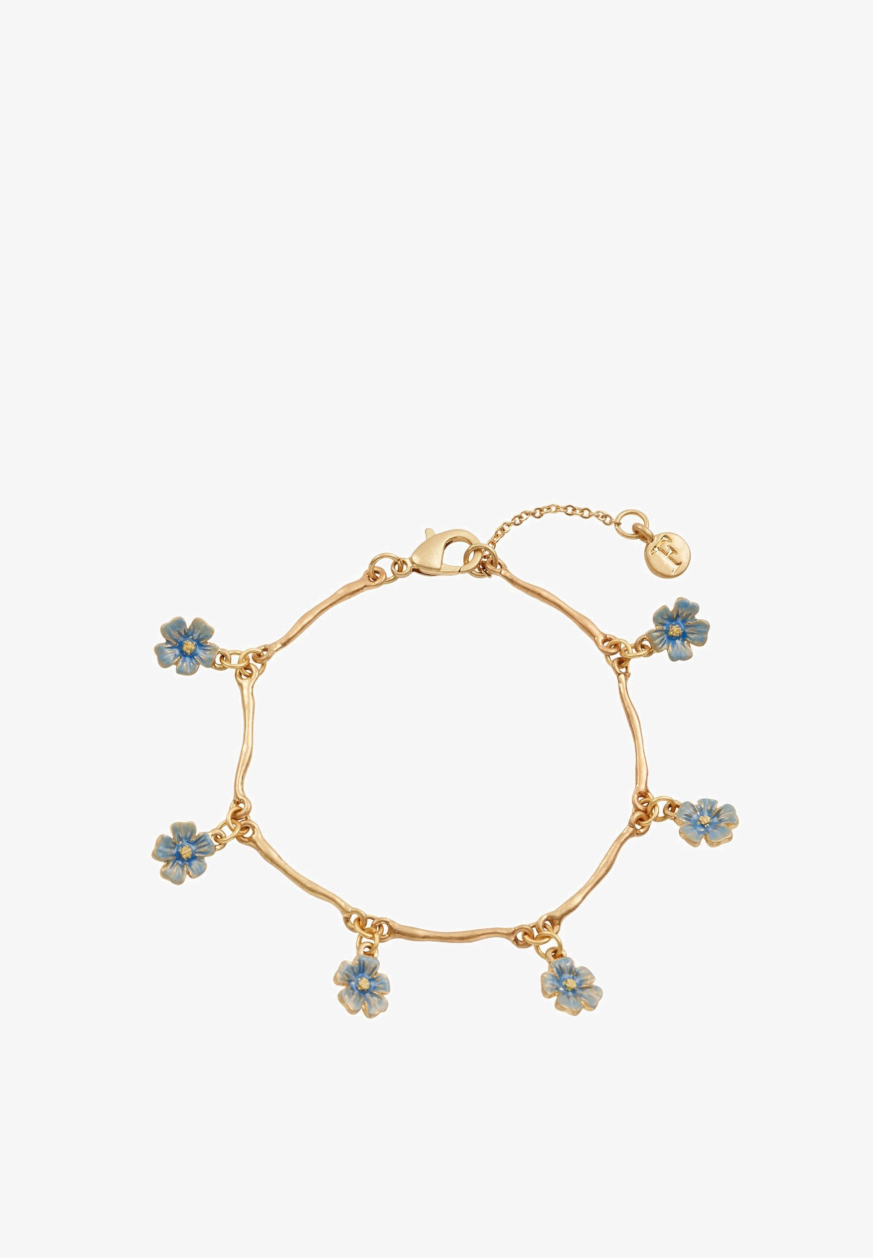 Pulseira FABLE ENGLAND FORGET-ME-NOT - Azul com detalhes em dourado