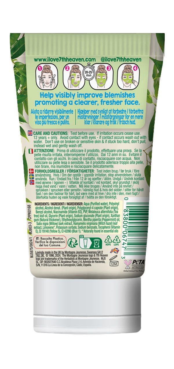 „Blemish Rescue“ arbatmedžio nulupama veido kaukė nuo spuogų. Veido kaukės