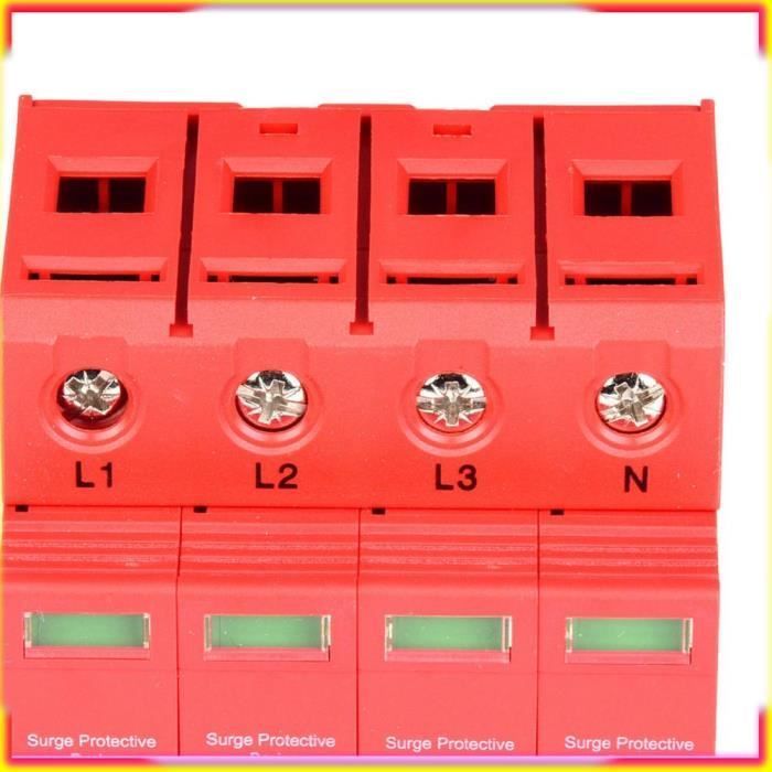 Protector contra sobretensiones doméstico de 4 polos, 40 kA, 385 V, 20 A, dispositivo de protección contra rayos de bajo voltaje.